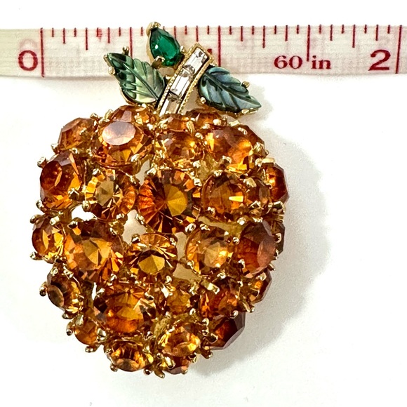APRICOT CRYSTAL PIN - Picture 5 of 5